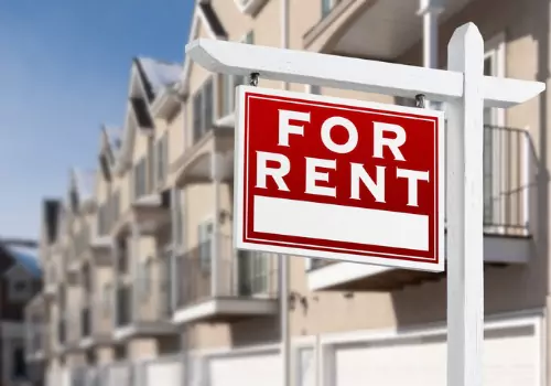 A for rent sign from S&S Property Management Company in Peoria Heights IL